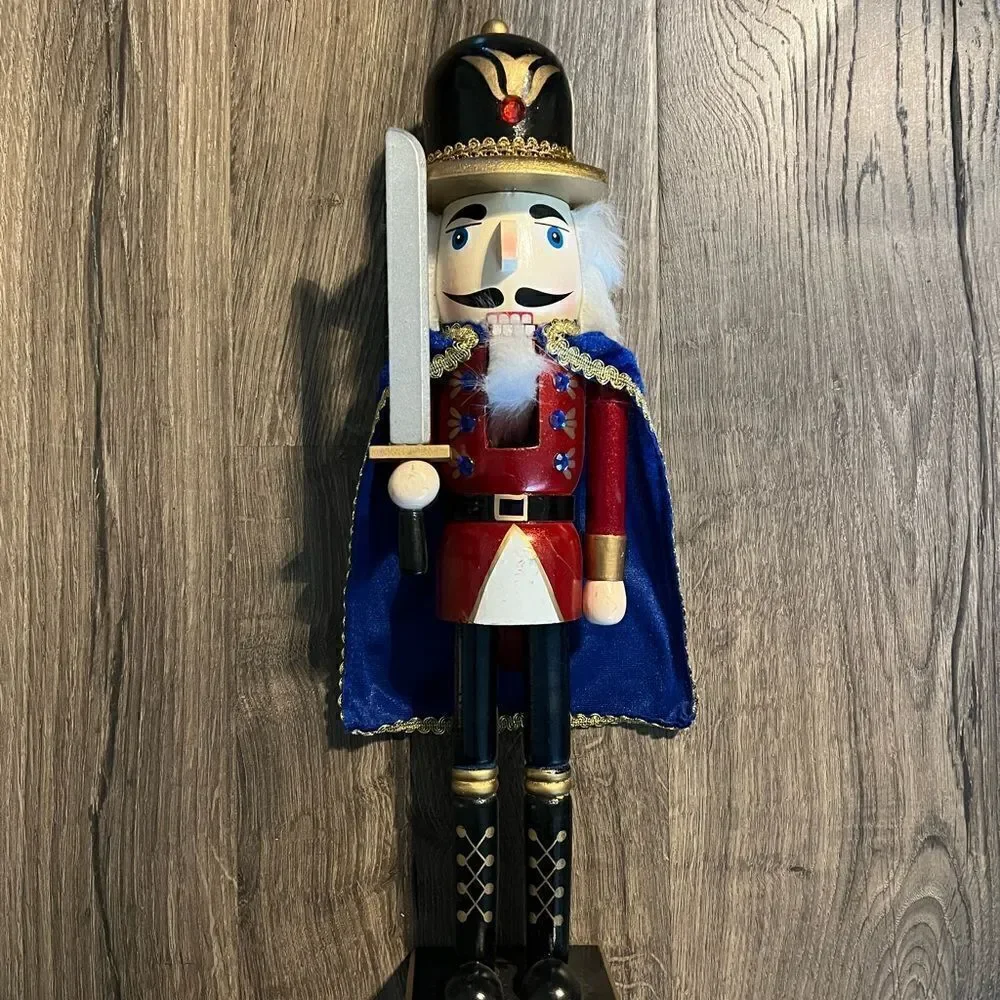 Pemberly Row Nutcracker King with Cape 16”